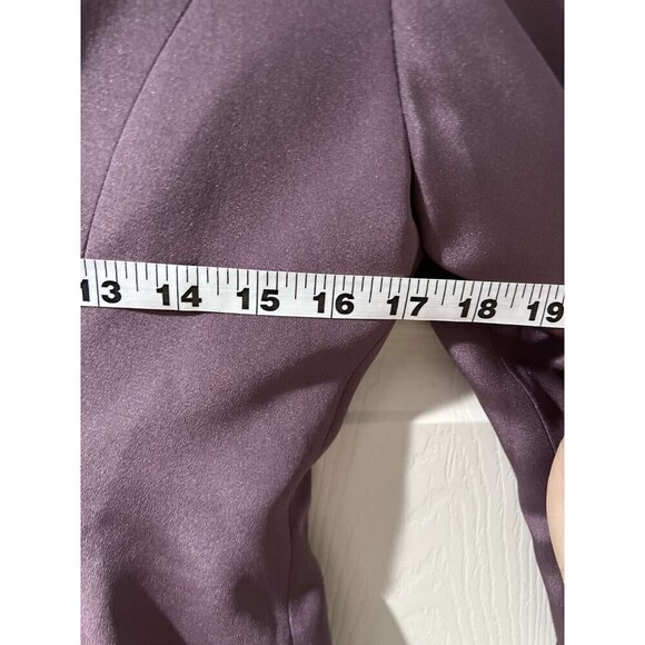 Tahari Womens Blazer Jacket Heart Buttons Silk Purple Size 4 - Picture 4 of 9